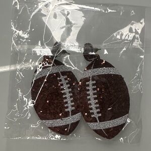Sparkly Football Earrings